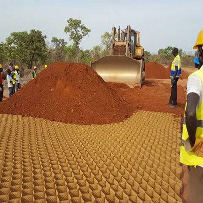 Textured Smooth Surface 100 mm Höhe HDPE Geocell für dauerhafte Infrastrukturprojekte