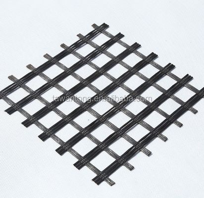 ISO-Standard Glasfasermaschen Geogrid für die Straßenverstärkung 50-200m Langlebig