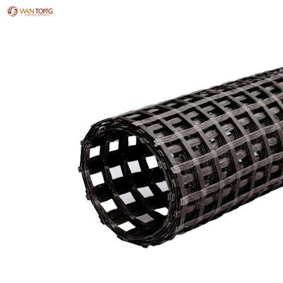 Geogrid aus Glasfaser für die Festigkeit Straßenabdeckung Verstärkung Weißes Asphalt überzogen Geogrid
