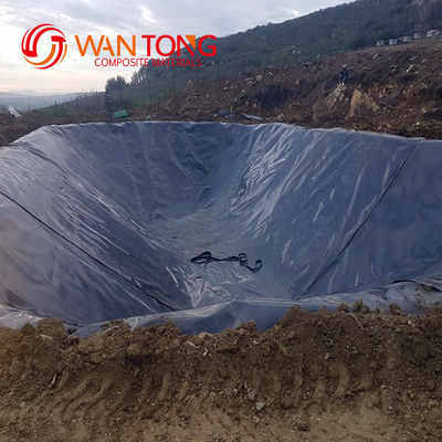 GB/ASTM GRI-GM13 Standard schwarz HDPE Geomembran-Teichfolien für Fisch-Garnelen-Teich