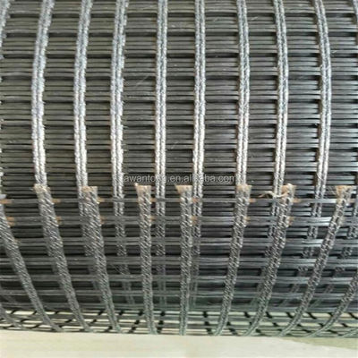 CE/ISO9001 zugelassen 25-200kn/m Straßenbau Einsachsig, Zweiachsig, PVC beschichtet Polyester Geogrid Mesh