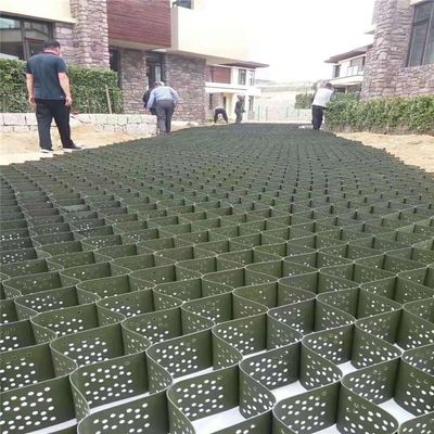 Gelber HDPE-Geozell-Kiesbelag für eine stabile und langlebige Bodenstabilisierung auf Pferdefarmen