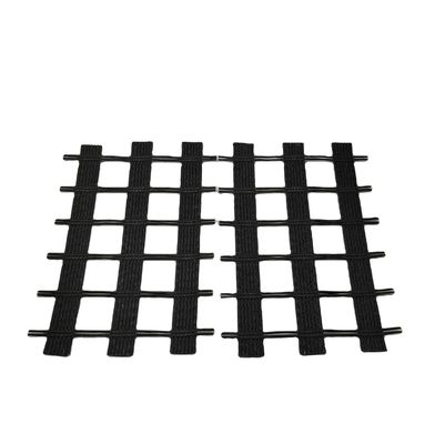 Straßenbettverfestigung Biaxial Polyester Geogrid aus 80-80 PET-Material in gelb