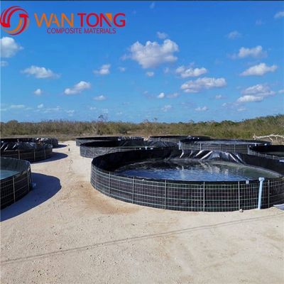 Lebensdauer 3-15 Jahre Schwarzer Stahlrahmen PVC HDPE-Tank für Innenfischfarmen Quadratform