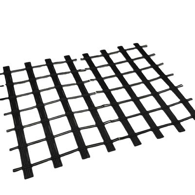 Straßenbettverfestigung Biaxial Polyester Geogrid aus 80-80 PET-Material in gelb