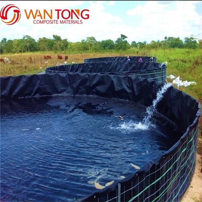 Lebensdauer 3-15 Jahre Schwarzer Stahlrahmen PVC HDPE-Tank für Innenfischfarmen Quadratform
