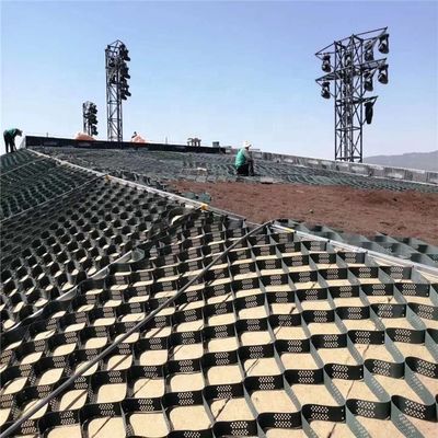 330mm-1000mm Schweißentfernung Glatte Textur Perforierte HDPE-Geozelle zur Aufbewahrung