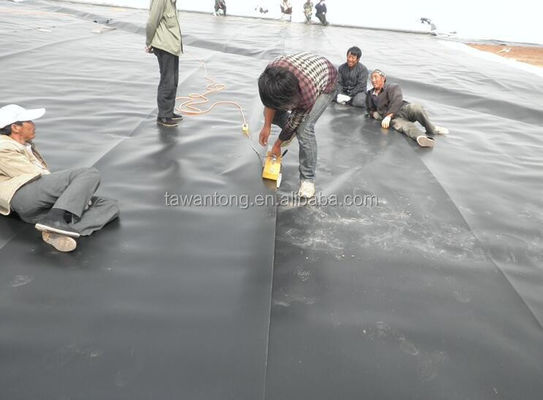 Geomembranen für Fischbehälter 2 mm Schwarz, wasserdicht, aus HDPE-Kunststoff