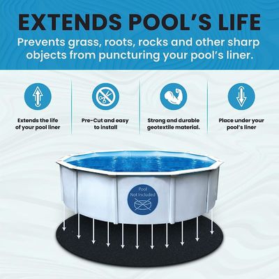 12-Fuß-runder Pool-Liner-Pad mit Geotextil-Nicht-Gewebe-Länge 50-100m Außenvorgeschnitten