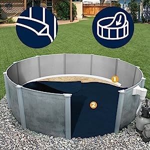 Kurzfaser Geotextil Gewebe Bodenwäsche für über dem Boden Pool Zeitgenössischer Stil