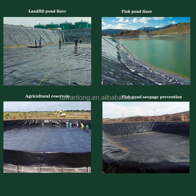 100% Jungfrau HDPE LLDPE Geomembranblatt 0,3 mm 0,5 mm 0,75 mm Breite 2m-8m Wasserdicht