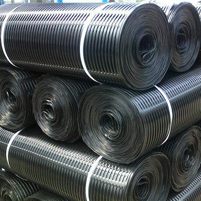 Geogrides CE/ISO9001 Zertifiziert 50Kn/m Neigungsschutz Bodenzelle PP HDPE Kunststoff Einsachs-Geogrid