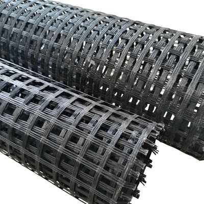 1 m bis 6 m Breite Einsachsige Verknüpfung Polyester Geogrides mit hochfester PVC beschichtet