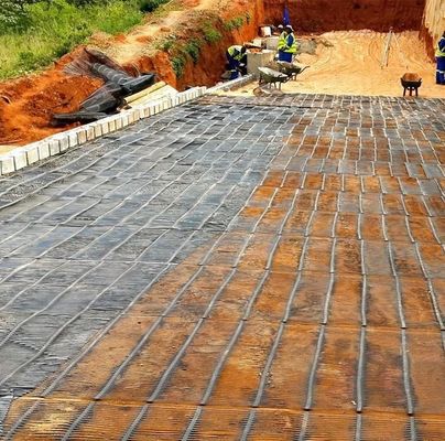 120KN HDPE Kunststoff-Ein-Achsen-Geogrid für die geosynthetische Stabilisierung 50m Rolllänge