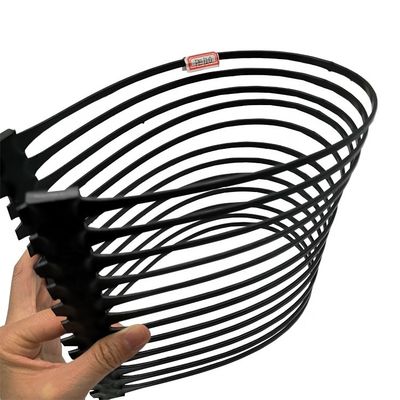 Niedrig schwarz 220kN PP HDPE einseitiges Geogrid für Stützmauern und Straßenverstärkung 50m