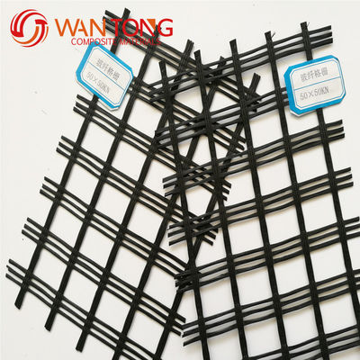 Straßenabdeckung Biaksial Polyester Geo-Gitter 80-80 PET 1m-6m Breite Bitumenbeschichtet