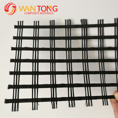 Straßenabdeckung Biaksial Polyester Geo-Gitter 80-80 PET 1m-6m Breite Bitumenbeschichtet