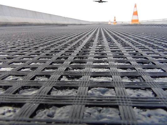 Geogrid aus Glasfaser für chinesische Designart Asphaltverstärkung Anlage vor Ort