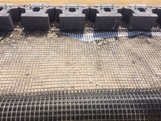Geogrid aus Glasfaser für chinesische Designart Asphaltverstärkung Anlage vor Ort