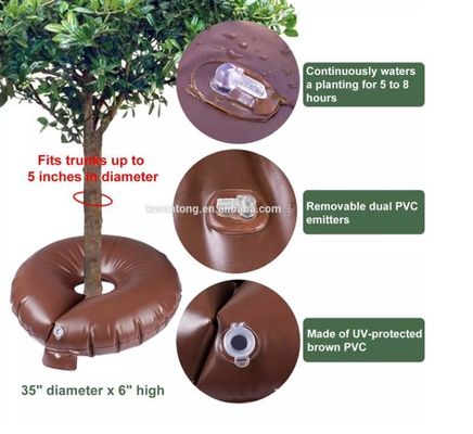 Maximieren Sie die Gesundheit der Bäume mit PVC-Rundbaum-Gewässerungsbeutel Funktion Tropfbewässerungsarbeiten