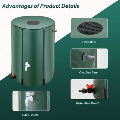 380L PVC-Plattenklappbarer tragbarer Wasserspeicher für die Landwirtschaft