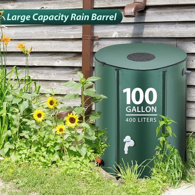 Regenfässer 100 Gallonen Umweltfreundliche Wahl für Regen und Wasser im Garten