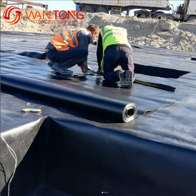 Wasserdichte Flachfläche Fischfarm 1,5 mm HDPE Geomembran für chinesischen Design Stil