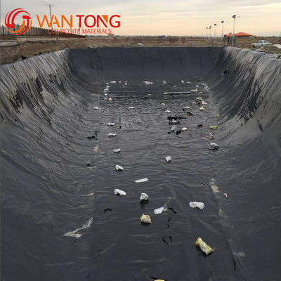 Wasserdichte Flachfläche Fischfarm 1,5 mm HDPE Geomembran für chinesischen Design Stil