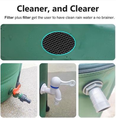 Extra stabiler Regenwasserkollektor 100 Gal Portable Wasserspeicher für die Bewässerung von Gärten