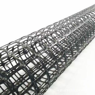 30kn PP Plastik Biaksial Geogrid für den Straßenbau Länge 50-100m Rohstoff Plastik PP