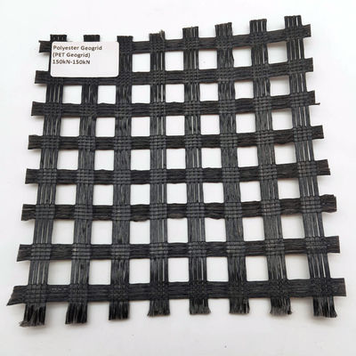 Bau von Straßen 50 kn 80 kn 100 kn Polyester Pet Geogrid Dicke 0,2 mm-4 mm
