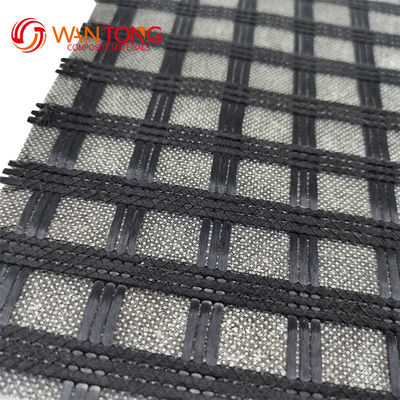 50/50kn Geogrid aus Glasfaser Verbundgewebe Geotextil für Verstärkung von Pflasternetz