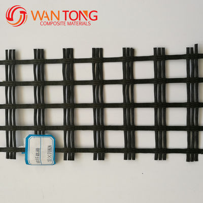 Gelb 50kn/80kn/100kn Biaksial Glasfaser Geogrid für Straßenbeete und Abhangschutz