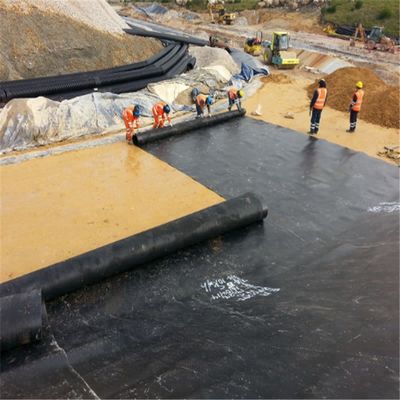 2 mm Dicke Schwarze HDPE Plastik Geomembran für Fischzucht Damm Wassertank Teich Liner Verkauf