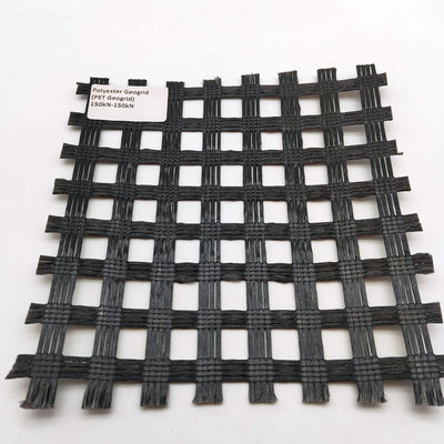 Grundstücksabdeckungen Bodenhang Wände Verstärkung Hochfestigkeit Polyester Geogrid Breite 1m-6m