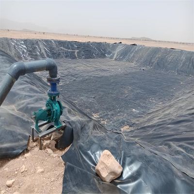 Schwarze HDPE Geomembran Liner 1 mm für Landwirtschaftliche Teiche Wasserdicht 0,5 mm 0,75 mm 1,5 mm