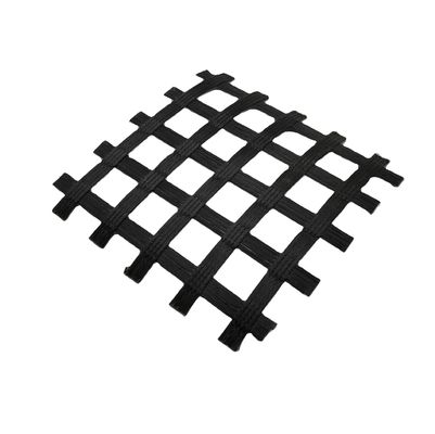 Geogridverstärkung aus weißem Polyester zur Bodenstabilisierung im Bauwesen