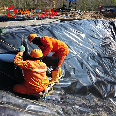 Schwarze HDPE-Geomembran für Fischstaudamm Liner im chinesischen Design-Stil und 0,1-4mm