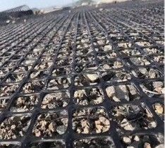 Schwarze Geotextil-Nichtgewebe-Biaxial-Plastik-Geogrid-Stiche-Antikrack-Geogrid für Asphaltbelag