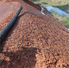 Schwarze Geotextil-Nichtgewebe-Biaxial-Plastik-Geogrid-Stiche-Antikrack-Geogrid für Asphaltbelag