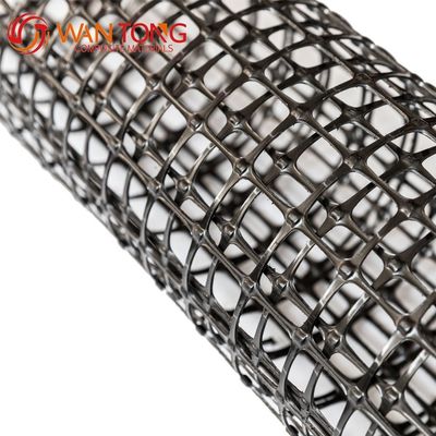Hochfeste Zugfestigkeit HDPE PP Kunststoff Biaxial Schwarz Geogrid für die Straßenstabilisierung