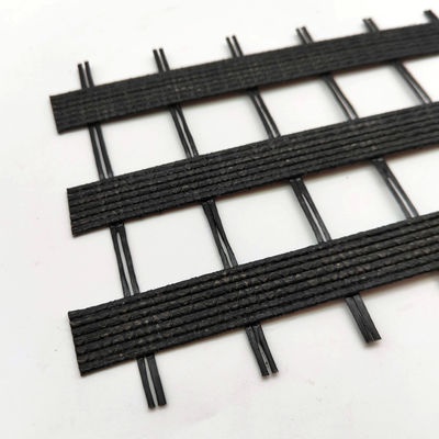 Gelb 50KN Bitumen beschichtet Glasfaser Geogrid für Straßenverstärkung in chinesischem Design