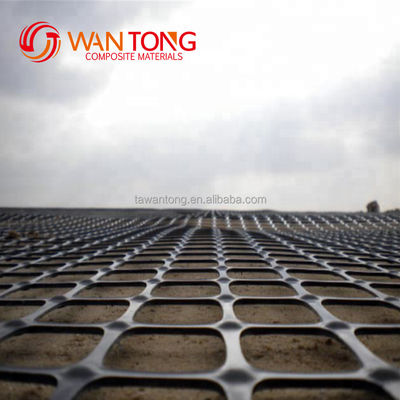 1-6 m Breite 30 kn Kunststoff PP Biaksial Geogrid Verbundgeotextil für den Straßenbau
