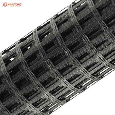 80kn Glasfasernetz Geogrid für Straßenabbau in Biaxial Polyester