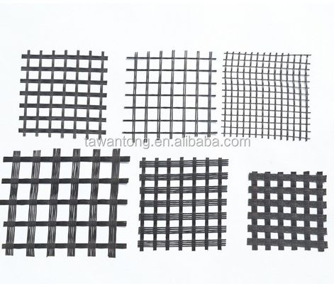 80kn Glasfasernetz Geogrid für Straßenabbau in Biaxial Polyester