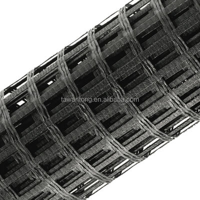 Straßenbau Geogrid 50 kn Zugfestigkeit 80-80 PET zur Verfestigung des Straßenbodens